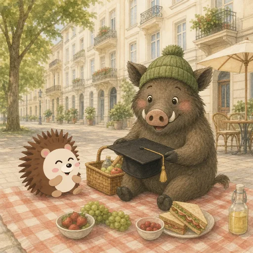 Kalle celebrates his graduation with a picnic.