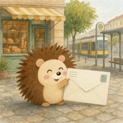The sender's address goes at the top left of the envelope.