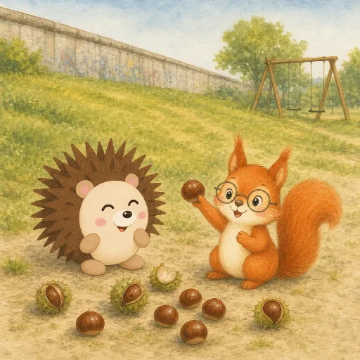 Lotte finds her eighth chestnut.