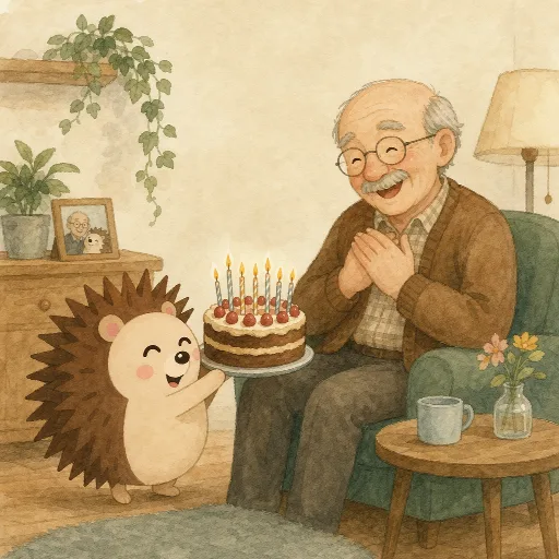Grandpa turns eighty today.