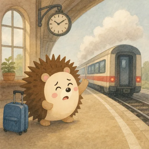 The connecting train in Hamburg has already gone.