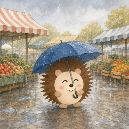 In April, Otti often needs an umbrella.