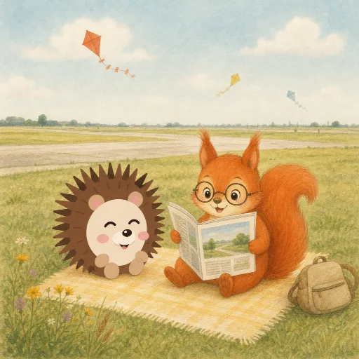 Lotte is reading an article about the parks in Berlin.