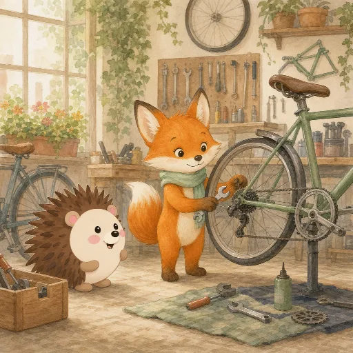 Frida is doing an apprenticeship at a bike workshop.
