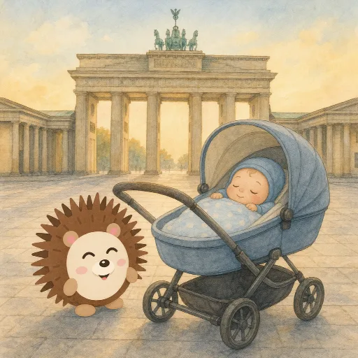 The baby is sleeping in the pram.