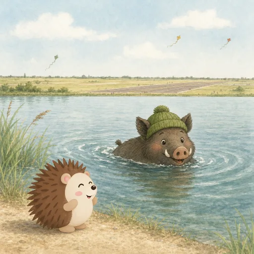 Kalle is swimming in the Schlachtensee.