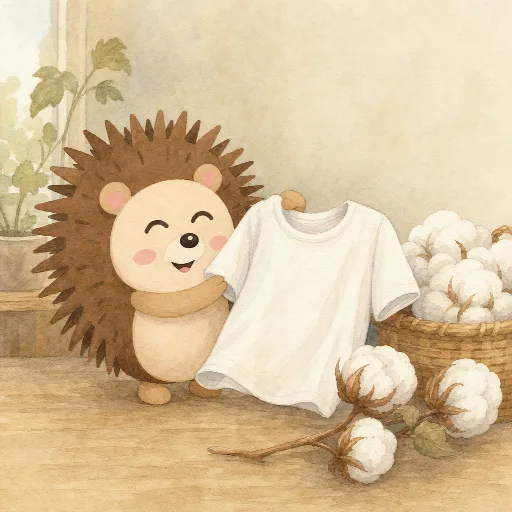The T-shirt is made of cotton.