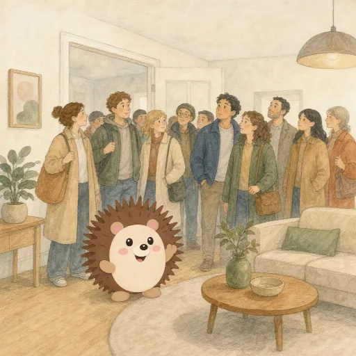 Twenty people turn up to the viewing at once.
