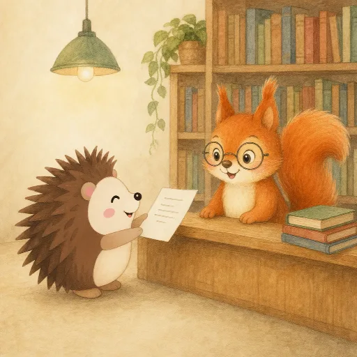 Lotte is applying for a job at a bookshop.