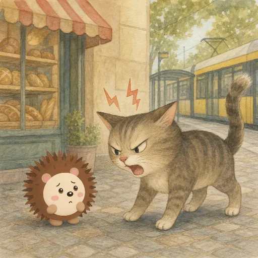 The cat is angry with Otti.