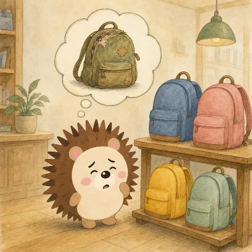 Otti needs a new backpack.
