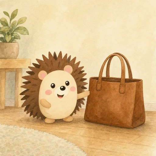 The bag is brown.