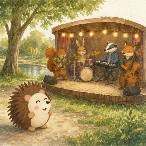 The band is already on stage.