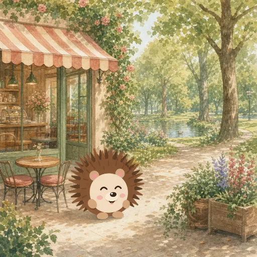 The café has a lovely garden.