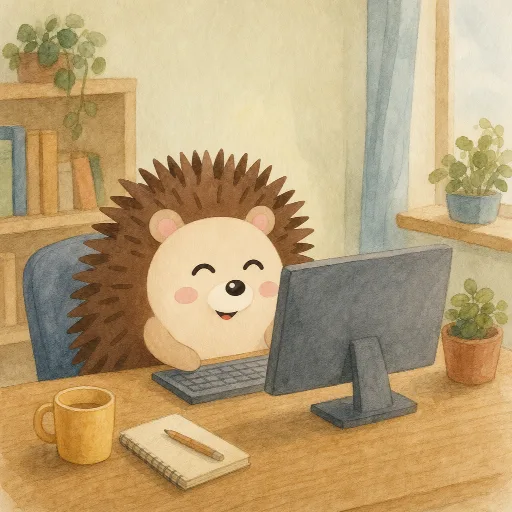 Otti works at the computer.
