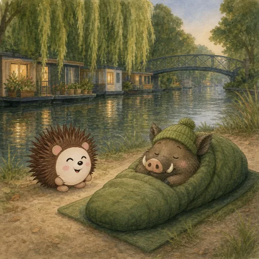 Tonight Kalle is sleeping outside by the lake.