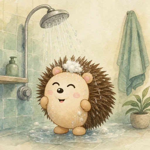 Otti has a shower every morning.