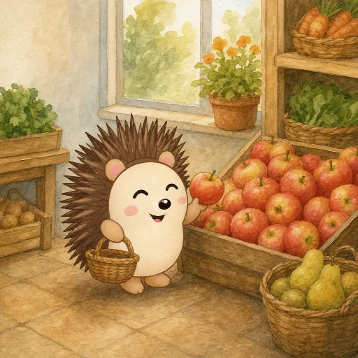 Otti buys a few apples.