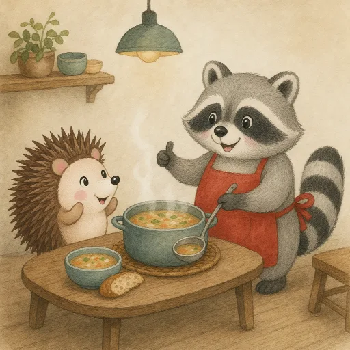 Bruno recommends his soup.
