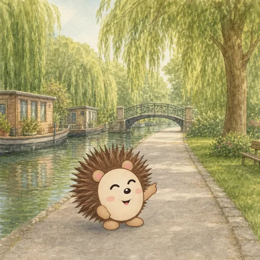 At the end of the street there is a park.