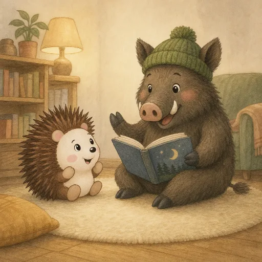 Kalle tells Otti a story.