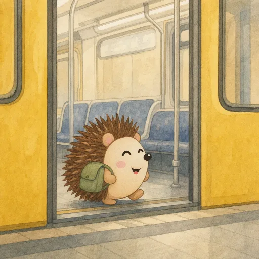 Otti takes the U-Bahn to Alexanderplatz.