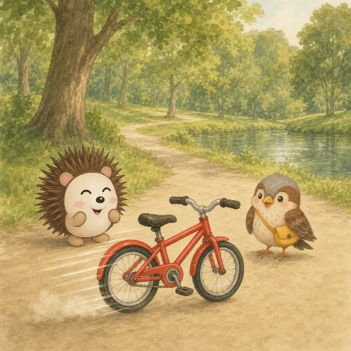 Emil's bike is red and fast.