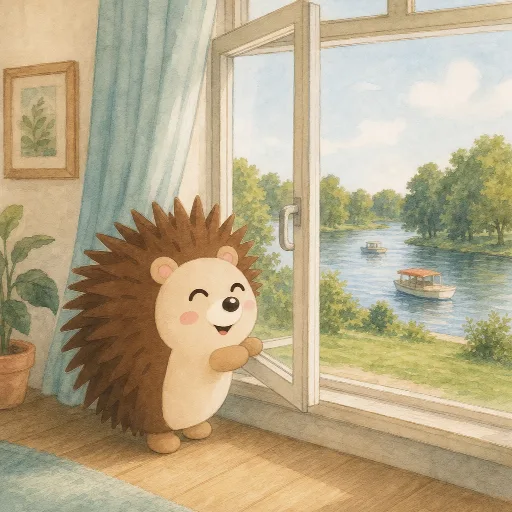 Otti opens the window.
