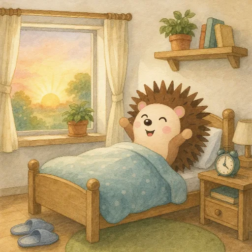 Otti gets up early.