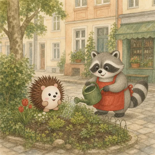 Bruno's garden is small and green.