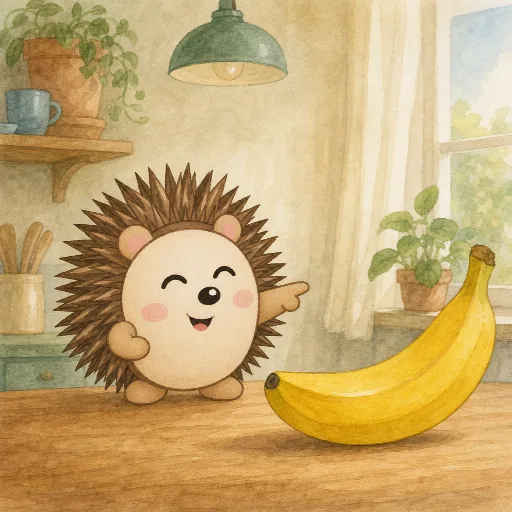 The banana is yellow.