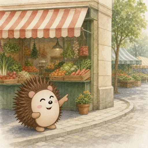 The little shop is on the corner.
