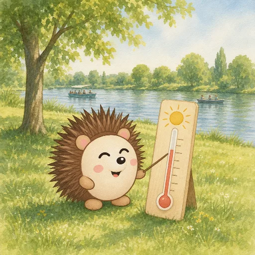The thermometer shows thirty degrees.