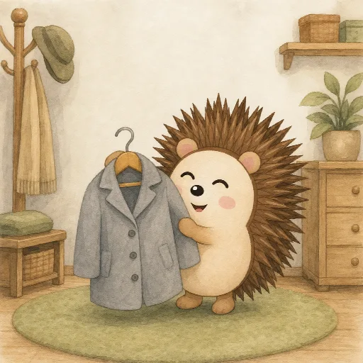 The coat is grey.