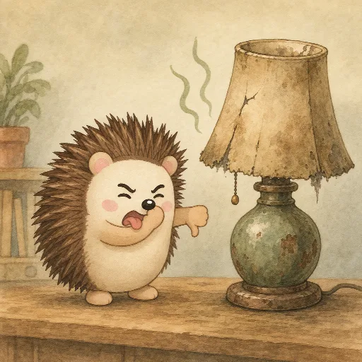 The old lamp is ugly.