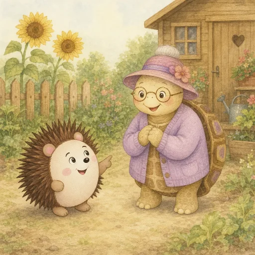 Frau Hilde is wearing a pretty hat.