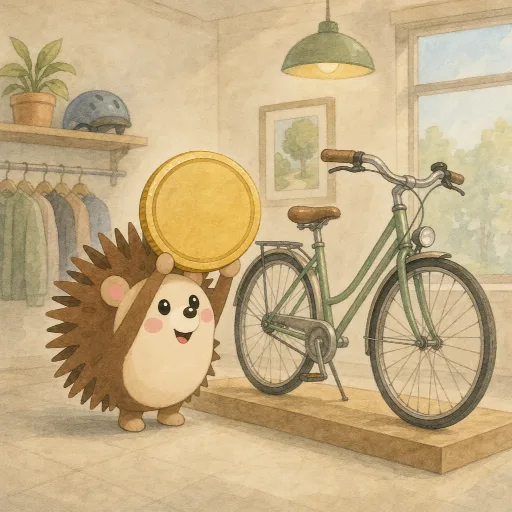 The bike costs a hundred euros.