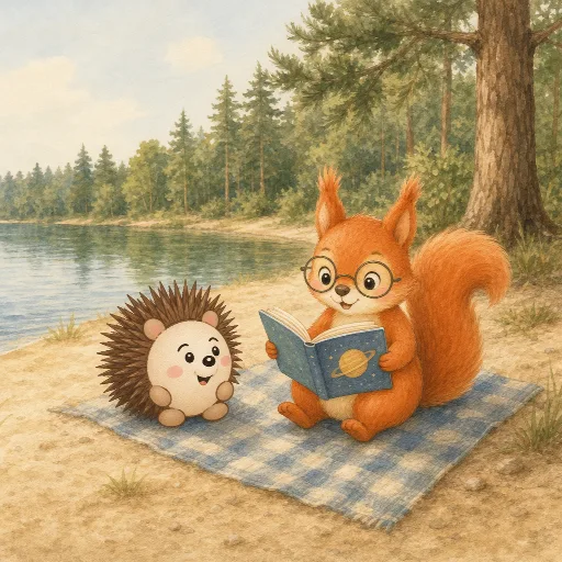 Lotte is reading an interesting book.
