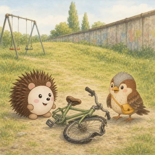 Emil's bike is broken.