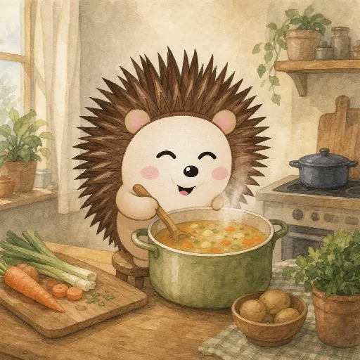 On Wednesday Otti cooks soup.