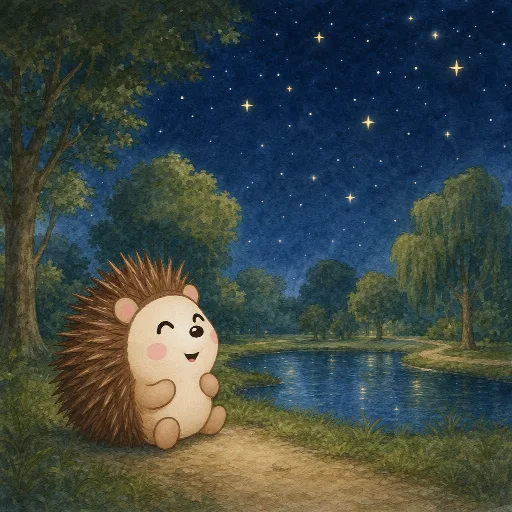 At night Otti sees lots of stars.
