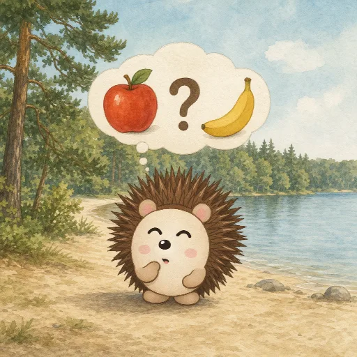 An apple or a banana? Otti doesn't know.