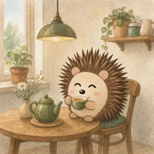 Otti likes to drink tea.