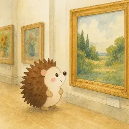 Otti's picture for "Lotte at an art exhibition"