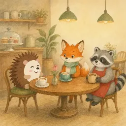 Otti's picture for "The friends discuss"