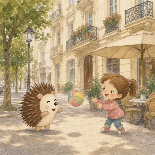 Otti and Lena are playing ball.