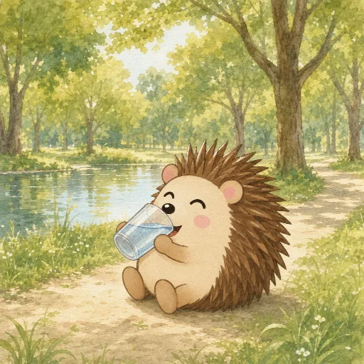 I drink water.
