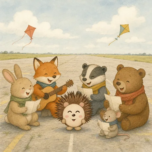 We sing a song together.
