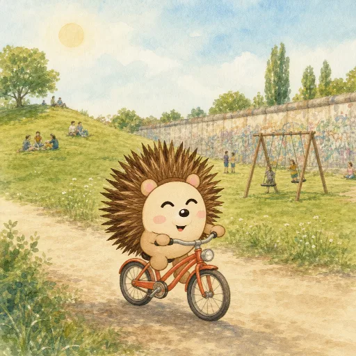 At the weekend Otti rides his bike.