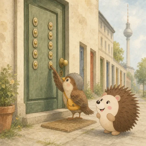 Emil rings at the tenth door.